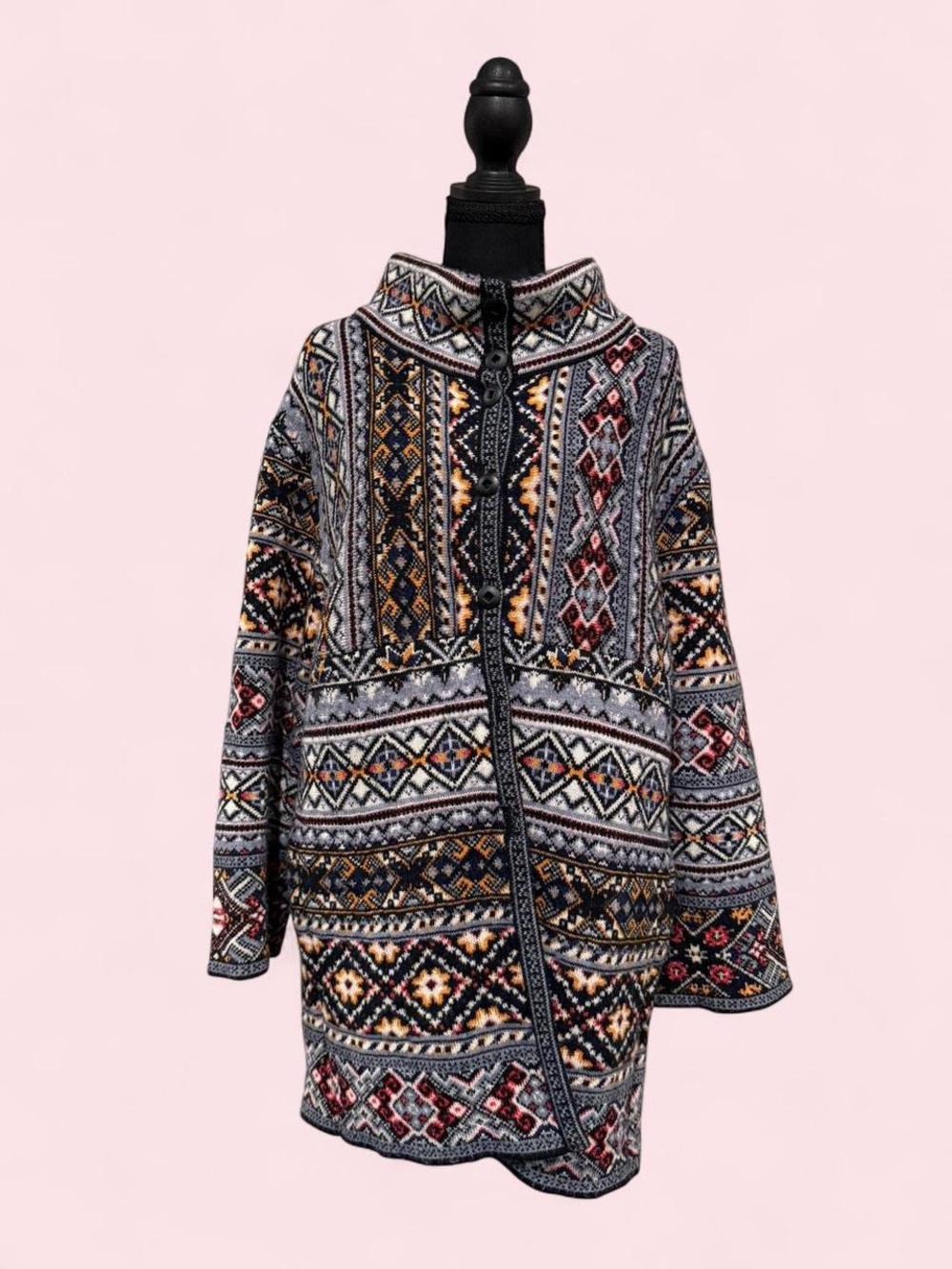 NWOT Anthropologie Aldo Martins Patterned Sweater Coat